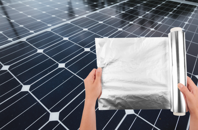 How to make a solar panel with aluminum foil